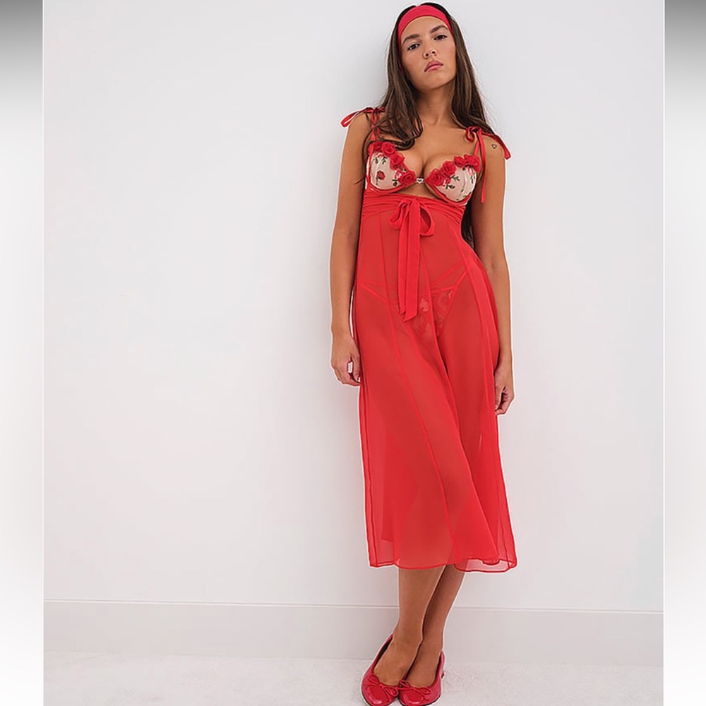 NWT For Love and Lemons Anika midi slip dress
